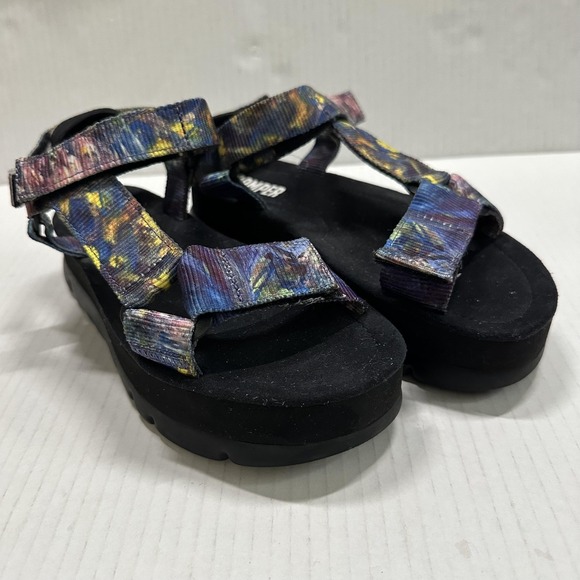 Camper Shoes - Camper Oruga Up Platform Sandal Womens Size 6 36 Multicolor Tie Dye Strappy